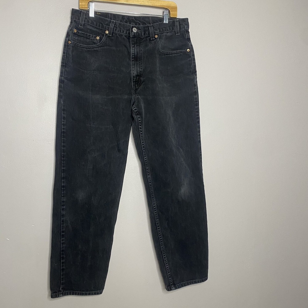 Vintage 2000 Levi's 505 Black Jeans Relaxed Fit Mens 36x32 (Actually Size 36x30)
